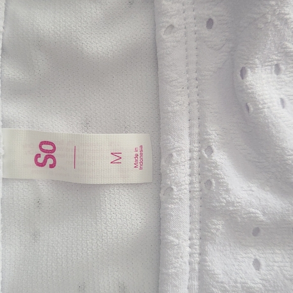 SO Swim Hipster Bottom   Size M (Junior)  White Eyelet.   NWT - Picture 4 of 6